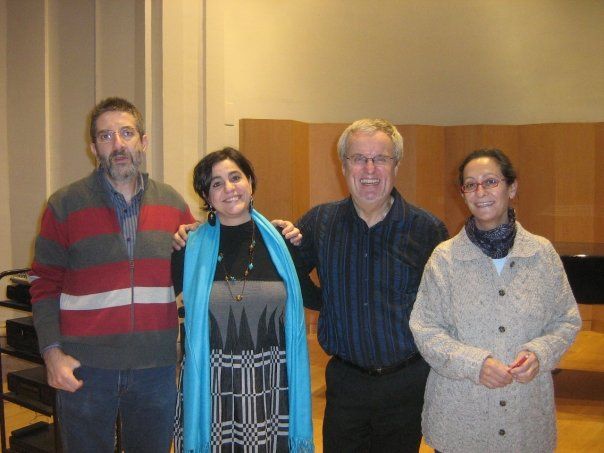 con A. Carvajal, H. Sparnaay y C. L. de Rego en Alcalá de Henares