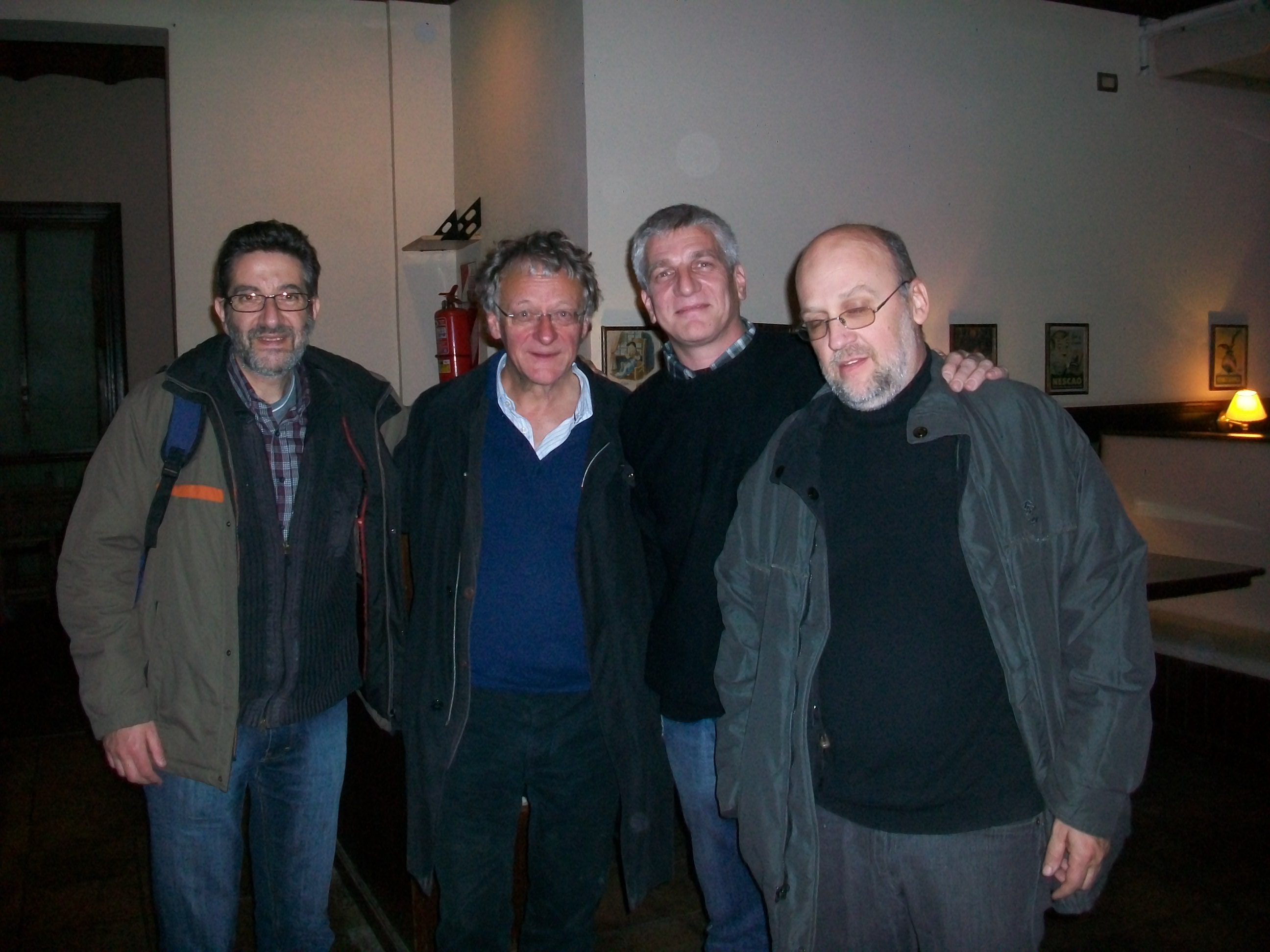 con R. Moser, J. Horst y C. Ferrari en Rosario