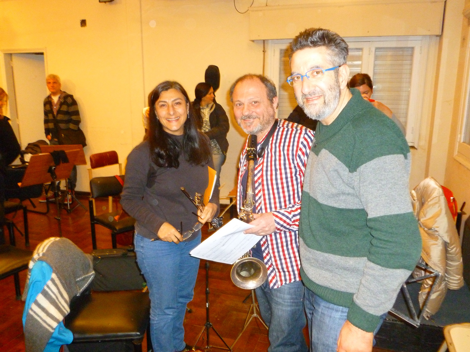 con Alicia Petronilli y Julio Kobryn en Rosario